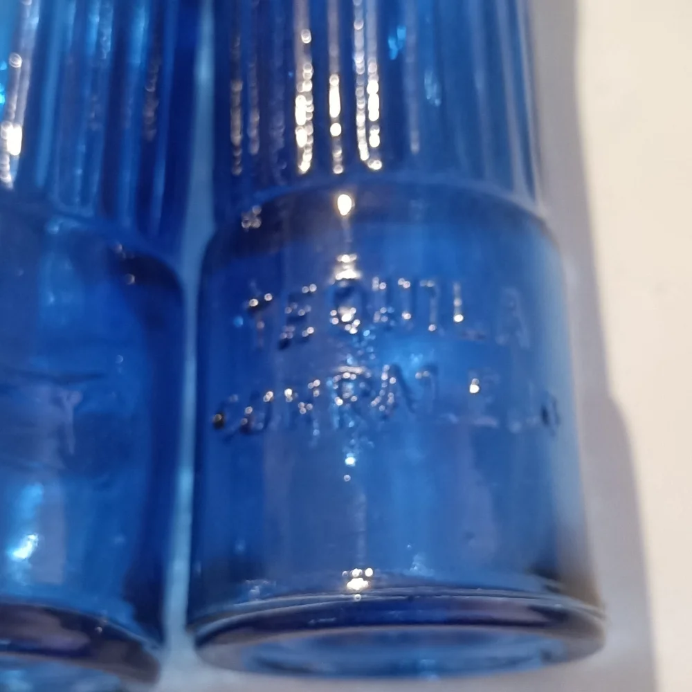 Corralejo Tequila Shot Gun Shell Cobalt Blue Mexican Shot Glasses  2 oz